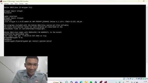 Video  debian 12.6 part 4 : konfigurasi SSH server (puTTY)