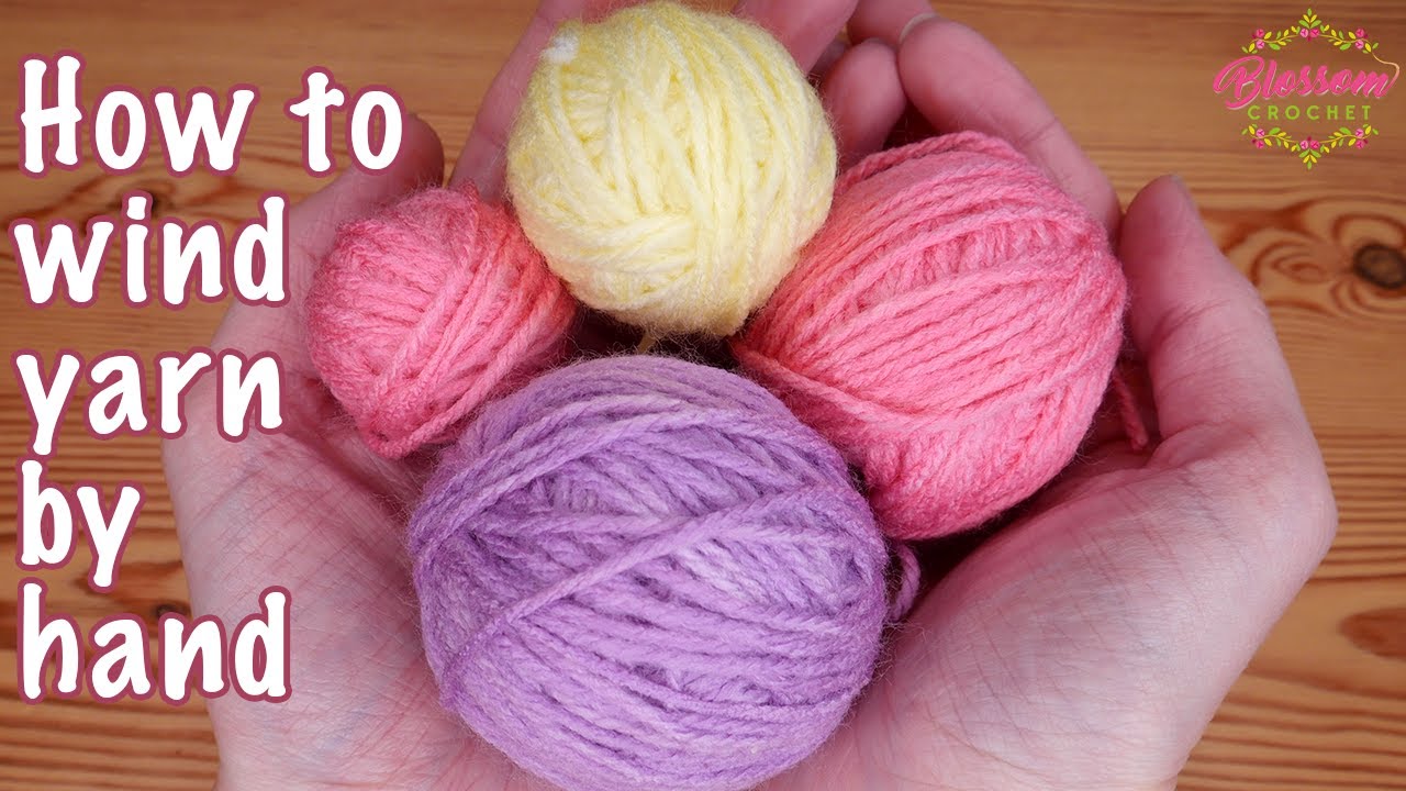 How To Wind A Ball Of Yarn By Hand - Mini scrap yarn balls! 