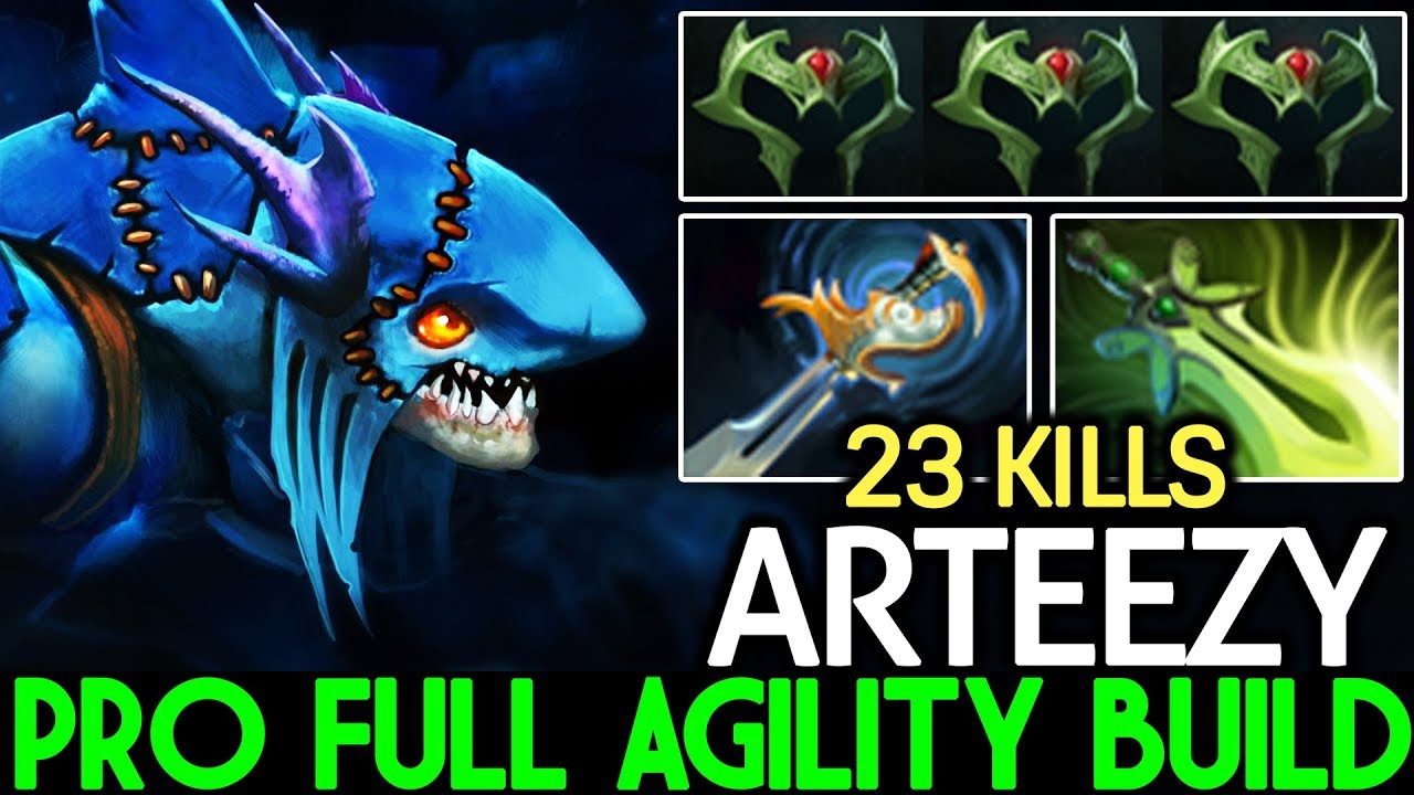 Arteezy [Slark] Pro Full Agility Build Destroy Pub Game Raid Boss 7.22 ...