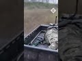 Demonstration of the use of mechanical stretchers used to evacuate troops in Ukraine