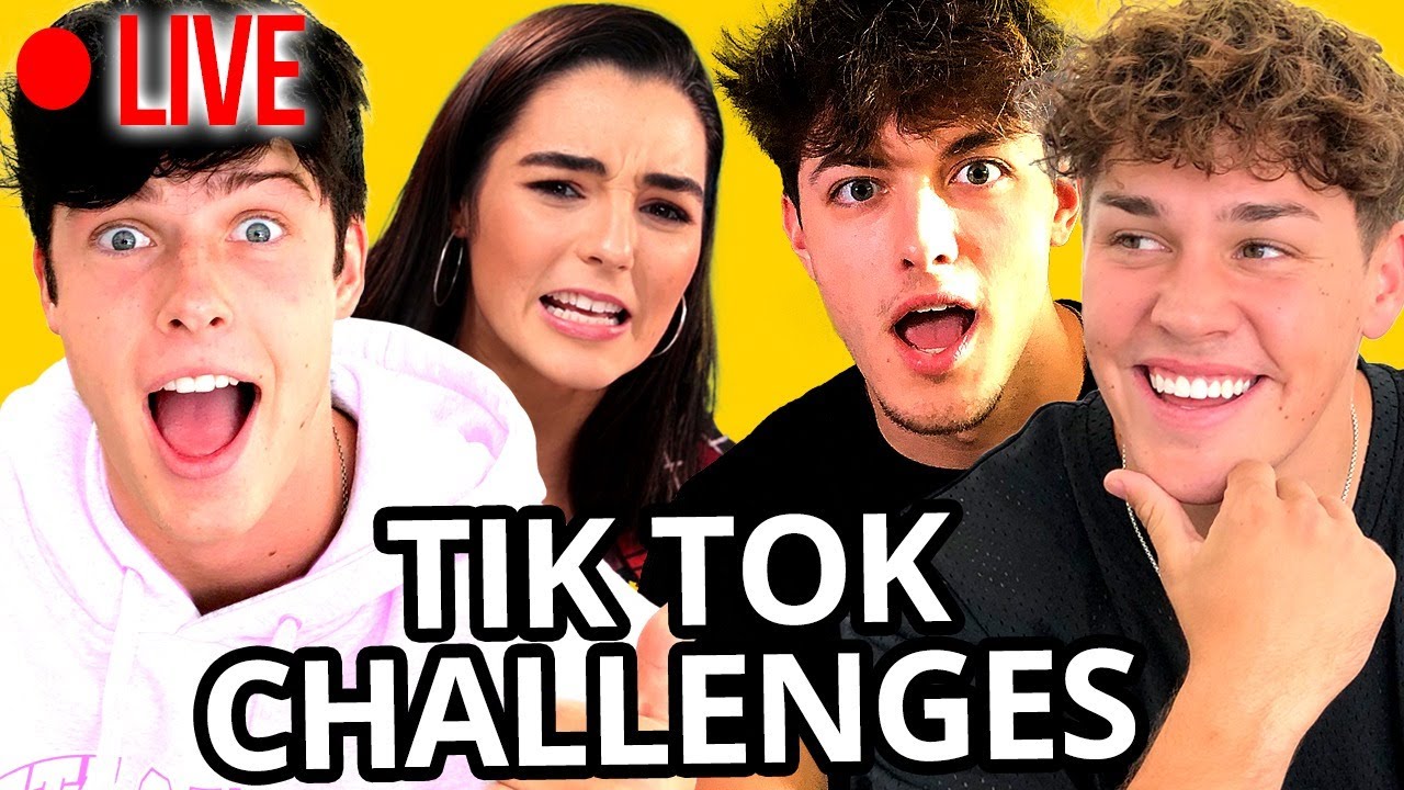 BEST Tik Tok Challenges w/ Noah Beck, Griffin Johnson, Blake Gray, Indiana Massara | AwesomenessTV