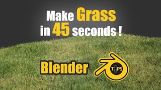 Make a grass in 45 seconds-Blender 2024.