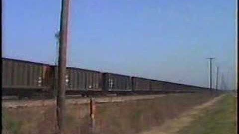 Burlington Northern Coal train U-boats and Caboose