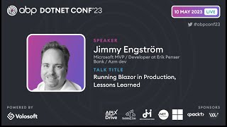 Celebrity Running Blazor in production, lessons learned | ABP .NET Conference 2023 Profile