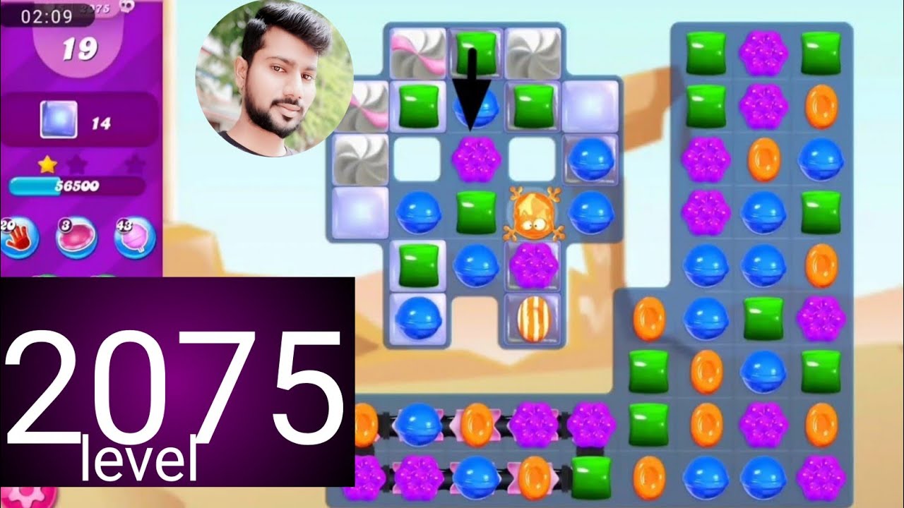 Candy crush saga level 2075 । No boosters । Hard level । Candy crush saga 2075 help | Sudheer tips