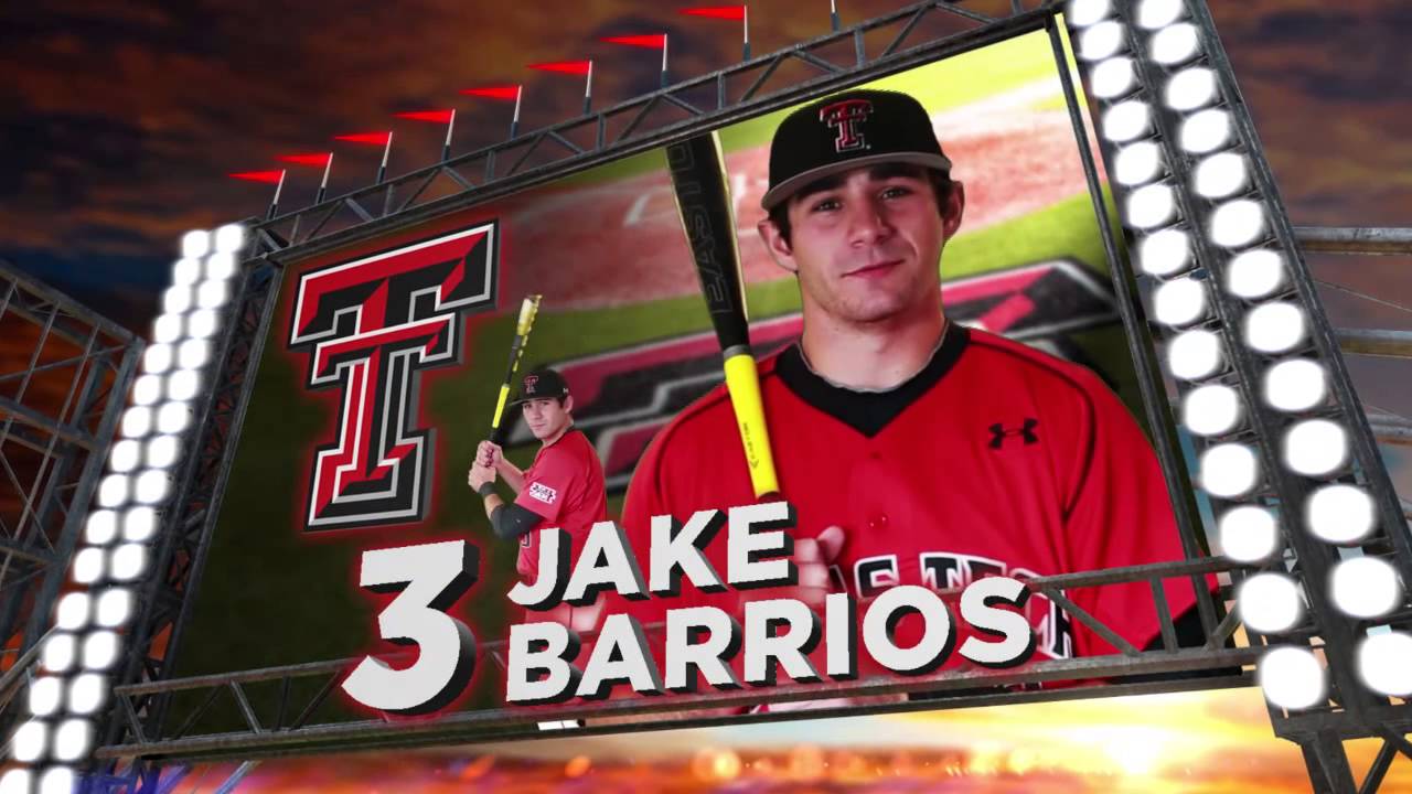 Texas Tech Baseball Player Intro Video Board Feature Jake Barrios