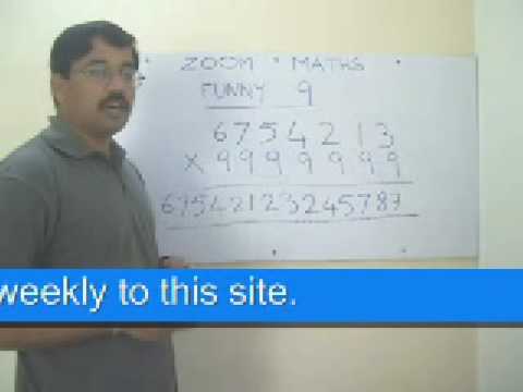 Math Mutiplication Made simple the Zoom Math Way. Funny Number 9 Part 1 ...