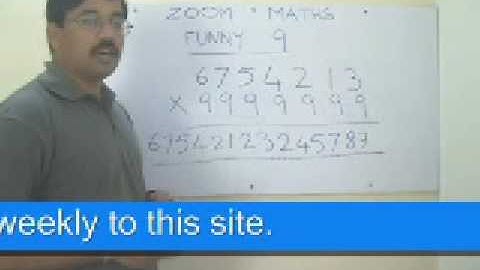 Math Mutiplication Made simple the Zoom Math Way. Funny Number 9 Part 1.