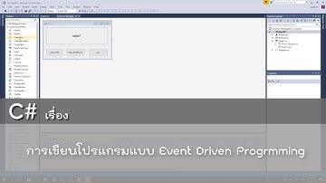 สอน C# เรื่อง ลักษณะการเขียนโปรแกรมแบบ Event Driven Programming