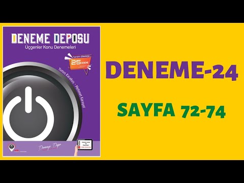 DENEME-24 (DENEME DEPOSU-Üçgenler Konu Denemeleri)