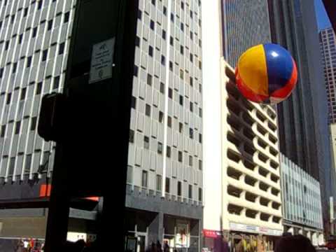 World's Largest Beach Ball - You better run!