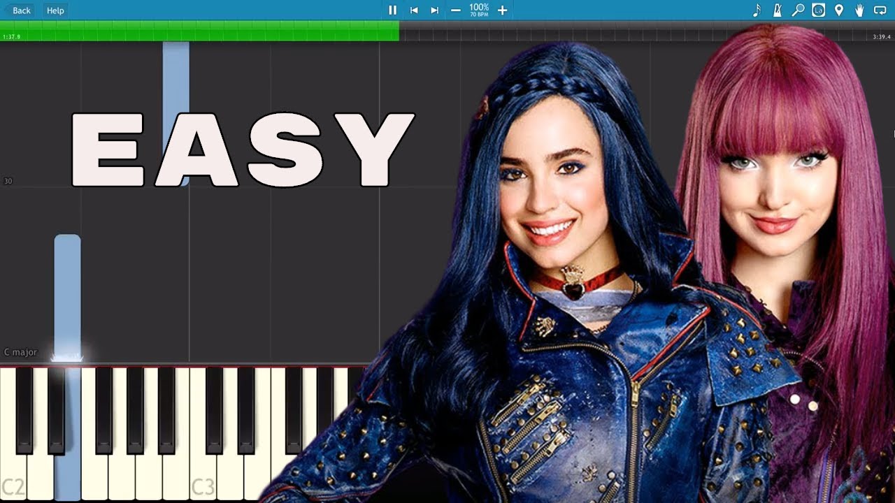 How to play Space Between - EASY Piano Tutorial - Descendants 2 OST