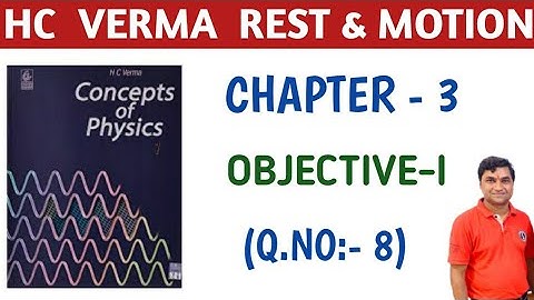 H C VERMA CHAPTER 3 OBJECTIVE I Q NO 8 SOLUTION I PHYSICS TUITION I RAHUL KUMAR