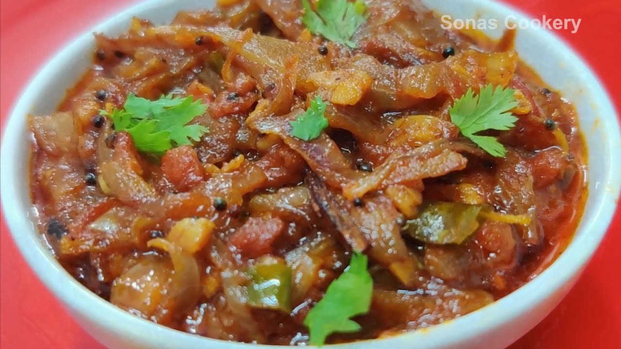 Easy Side Dish Recipe How To Make Tasty Onion Tomato Thokku YouTube
