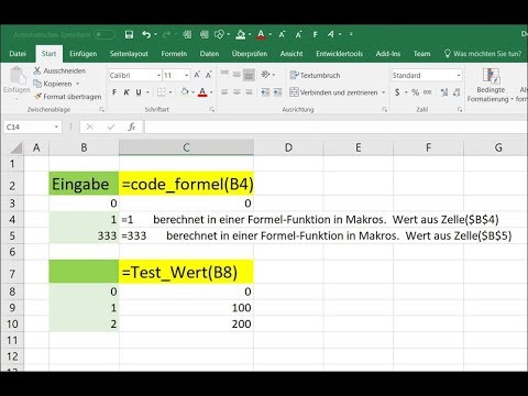 New Update Excel Formel aus eigener Makro Funktion Code einfügen