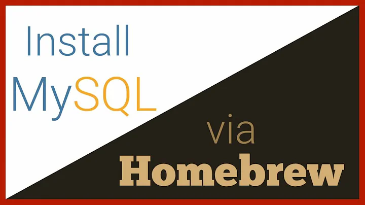 Install MySQL via Homebrew