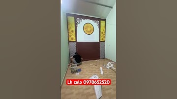 Hoàn thiện tranh dán tường 3D phòng thờ rất đẹp và sắc nét