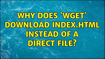 Why does `wget` download index.html instead of a direct file?