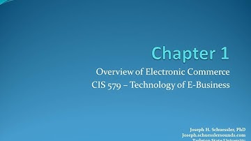 Chapter 1 | Introduction to Electronic Commerce: Concepts, Models & Benefits | BCIS 5379