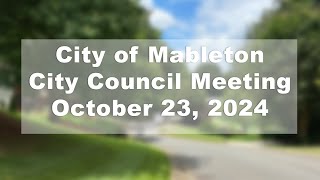 City of Mableton - City Council Meeting - October 23, 2024