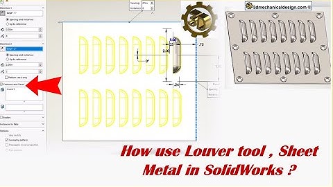 ⚡ SolidWorks Tutorial .Sheet Metal , Louver. 3d modeling