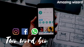 Two word Bio Captions ideas for Instagram ll Facebook || Whatsapp || 2020 latest Captions for bio