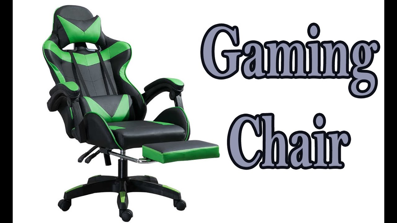 Gaming Chair, Seat Height Adjustable Swivel Recliner Racing Office