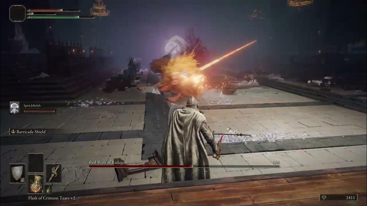 defeat radagon's red wolf with antspur rapier - YouTube