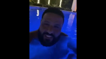 DJ KHALED TALKING CRAZY IN HIS POOL 🤔😂#shorts
