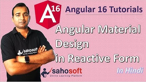 Angular Material Design in Reactive Form | Angular Forms | Angular 16 Tutorial in Hindi