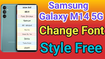 How To Change Font Style Samsung Galaxy M14 5G | How To Download Font Style Samsung Galaxy M14 5G