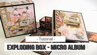 'DEAR DIARY' EXPLODING BOX CON MICRO ALBUM (CON MAS SCRAP) - TUTORIAL | LLUNA NOVA SCRAP