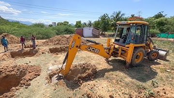 JCB 3DX Dig 14 Column Box for Home Foundation in Village | Jcb Video