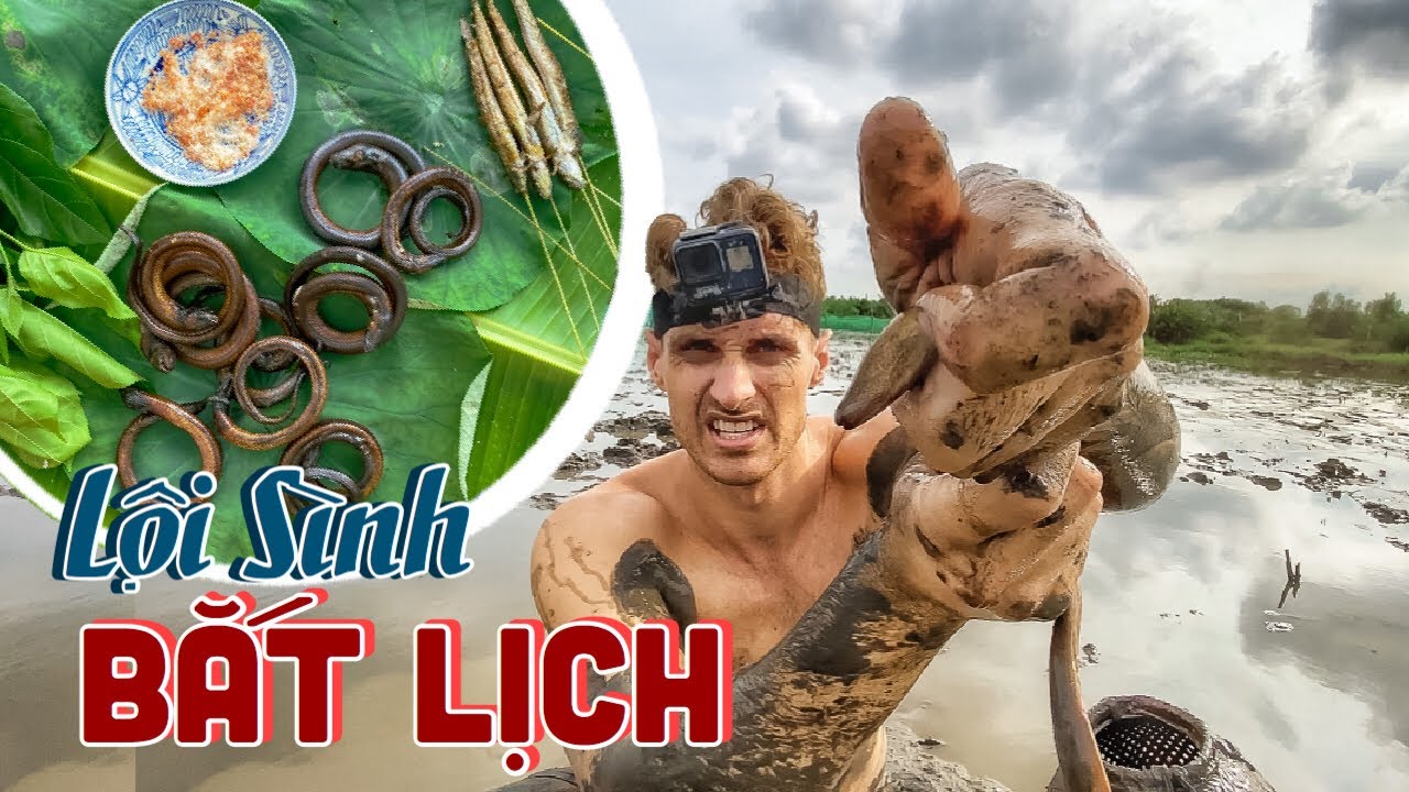 Grilled Vietnamese EELS! CATCHING EELS IN A HOLE! | LỊCH NƯỚNG MỌI - bắt Lịch trong LỖ!