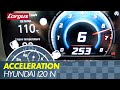 Acceleration hyundai i20 n 2021  launch control  downhill top speed