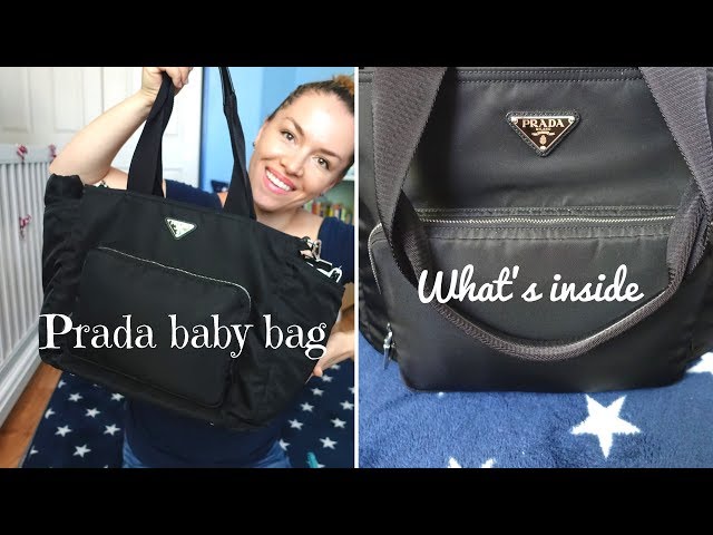 WHAT'S IN MY DIAPER BAG  PRADA BABY BAG REVIEW 
