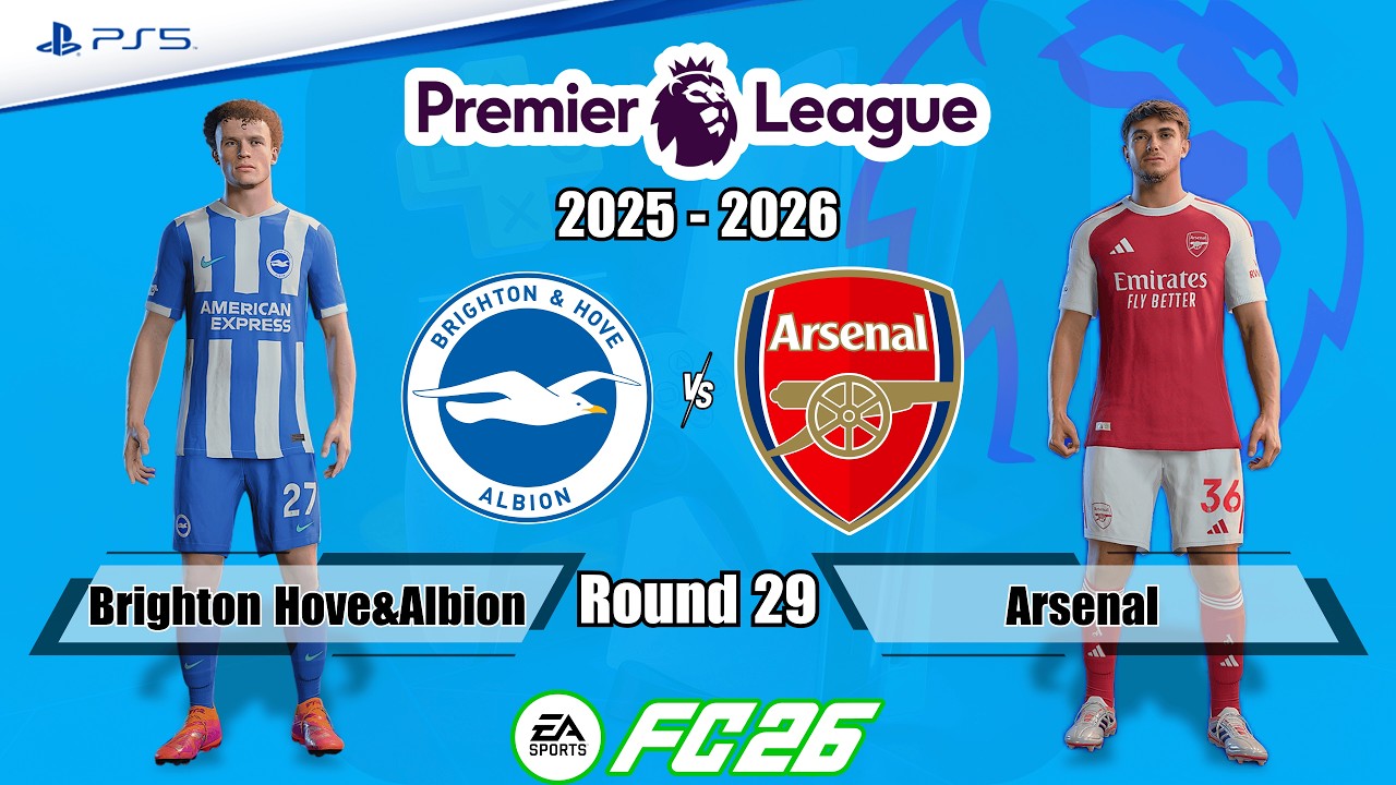 Brighton vs. Arsenal | Premier League 25/26 | Full Match | FC 26 - PS5™[4K]