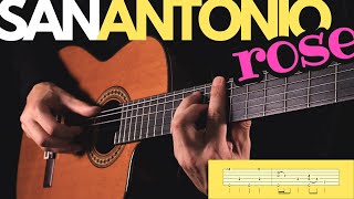 Video thumbnail of "How to play SAN ANTONIO ROSE ► Travis Picking + TABs"