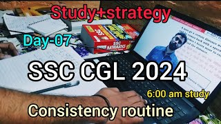 I woke up at 6:00am study for SSC CGL exam 2024 | Day 7 study vlog 2024 ssccgl aspirantlife