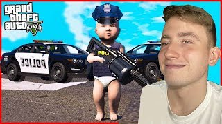 HRAJU JEDEN DEN JAKO DĚTSKÝ POLICISTA v GTA ! (GTA 5 Módy)