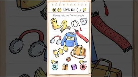 Brain Test Level 102 Answer - Please help me find my socks