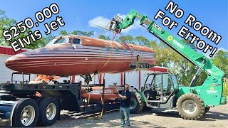 Lifting Elvis Presley's RETIRED Private Jet into Final Resting Place...