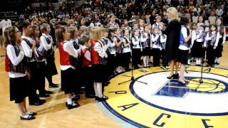 AMAZiN' PRAiSiN' Children's Choir Sings Nat. Anthem @ Conseco Fieldhouse for IN Pacers 3-26-10 Profile