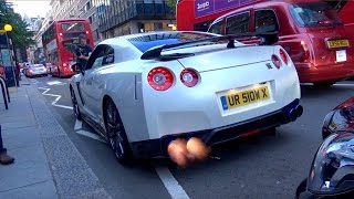 INSANE Nissan GTR Revs \& Flames in London!!!