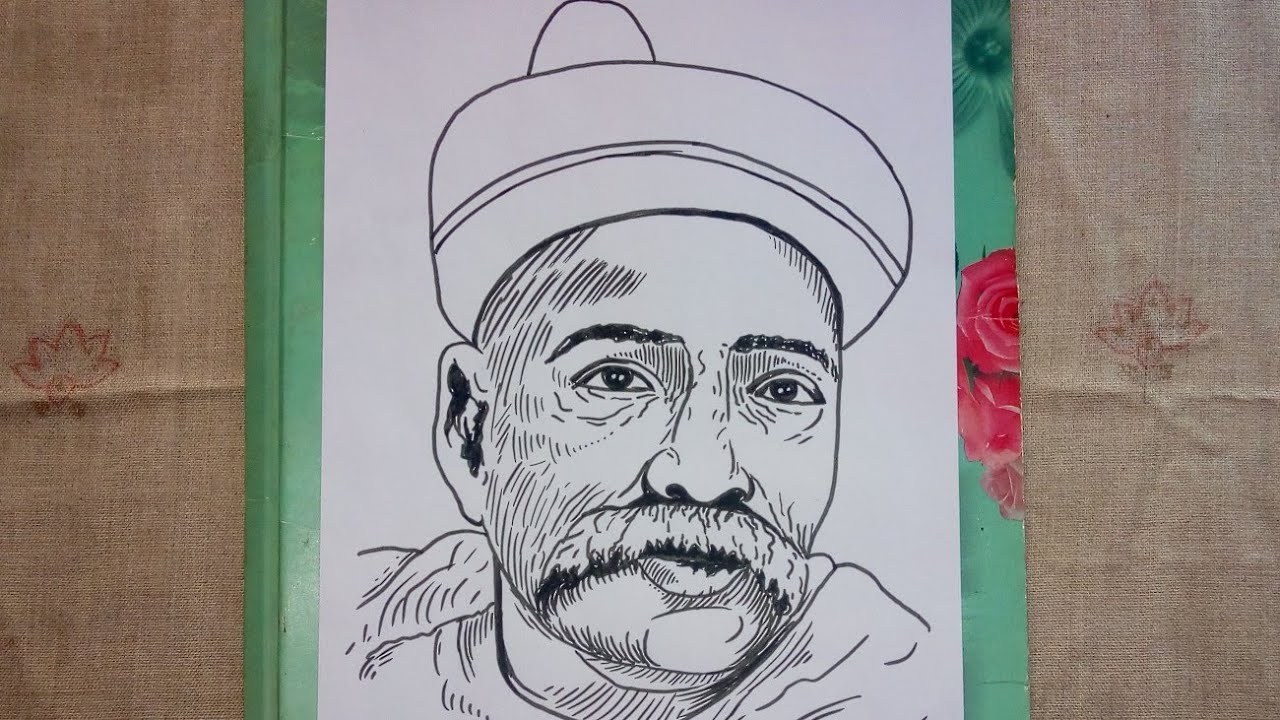 How To Draw Bal Gangadhar Tilak Drawing Lokmanya Tilak Step By Step