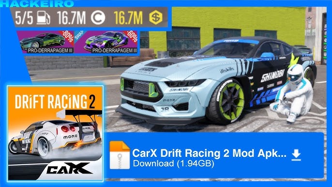 🏆CARX DRIFT RACING 2 MOD APK DINHEIRO INFINITO & TODOS OS CARROS  DESBLOQUEDOS {MEDIAFIRE} ATUALIZADO 