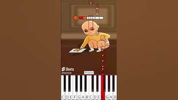 Baby In Yellow Only Happiness | Gummy Bear Meme (@lupdup) - Octave Piano Tutorial