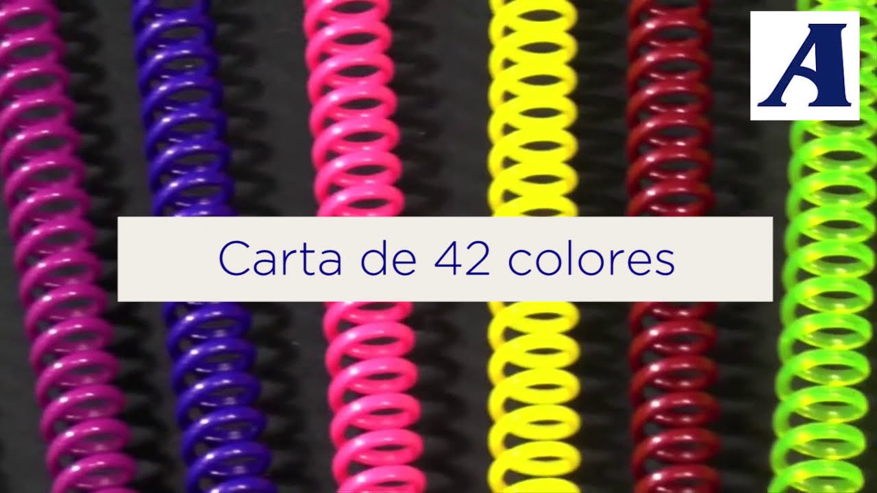 Espiral para encuadernar de plástico en 42 colores 