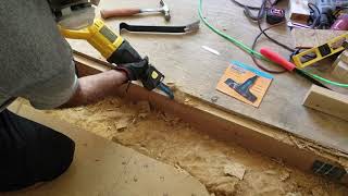 How to remove the glue left behind when replacing particle board subfloor