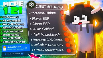 The BEST Hacked Mod Menu Client for MCPE 1.21.23+